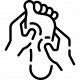 Icon Hände massieren Fuß